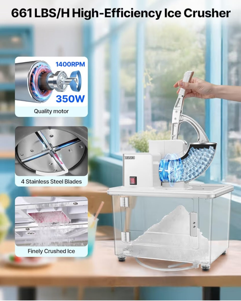 VEVOR Commercial Ice Crusher – Snow Cone Machine Rental