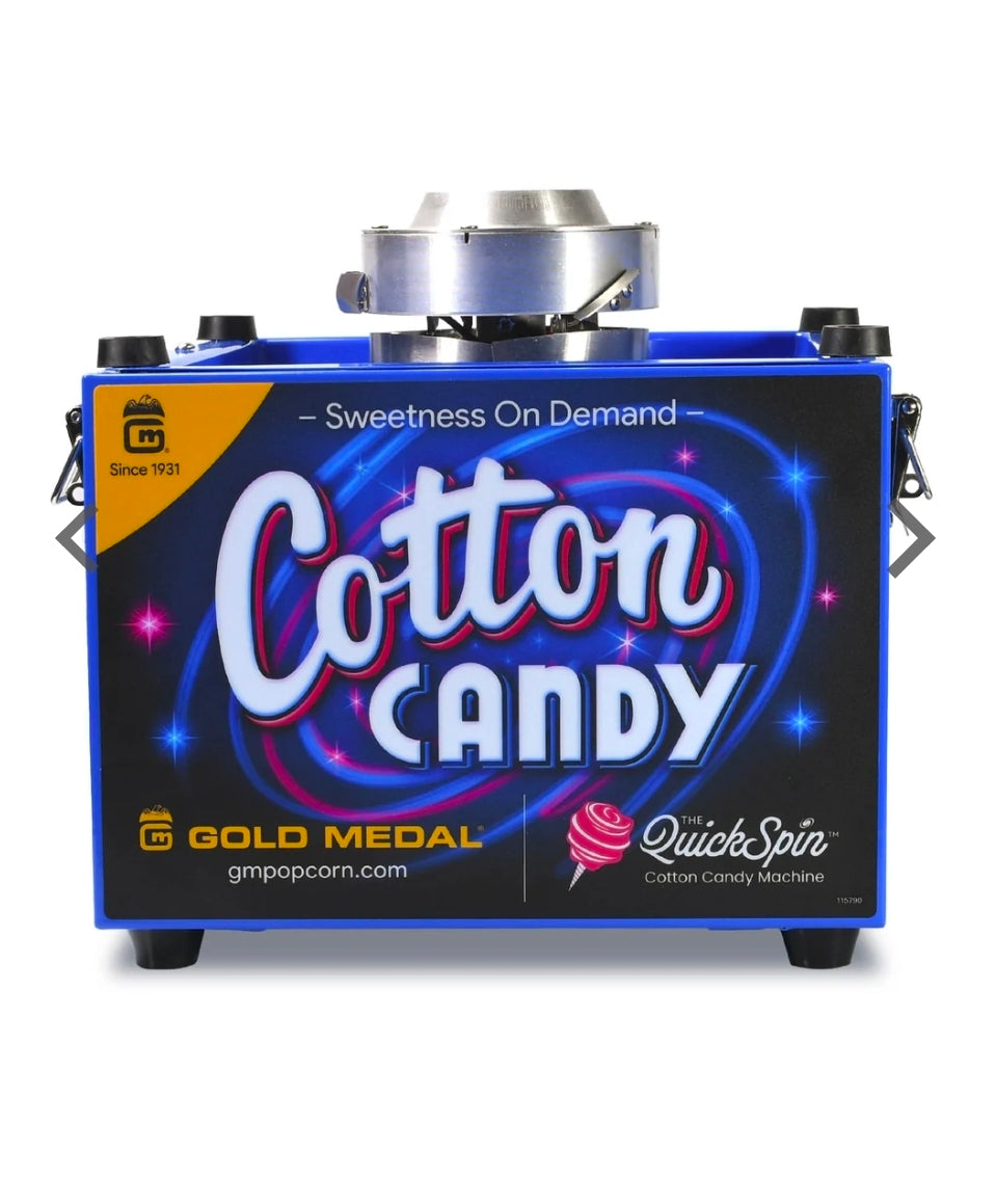 26" QUICKSTART COTTON CANDY MACHINE WITH COVER-$120