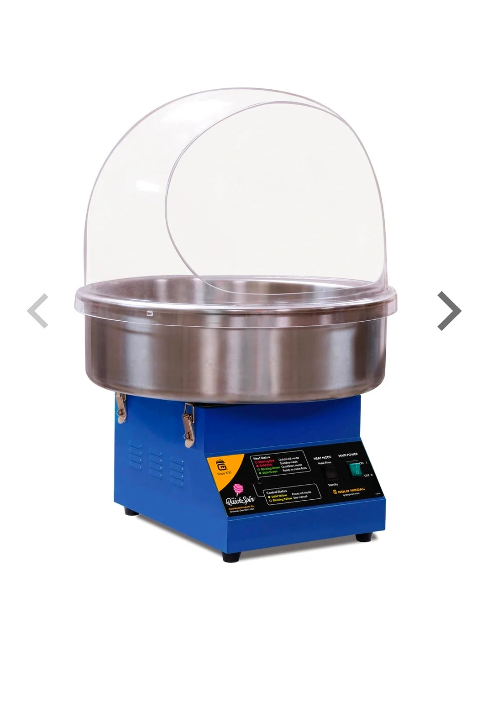 26" QUICKSTART COTTON CANDY MACHINE WITH COVER-$120